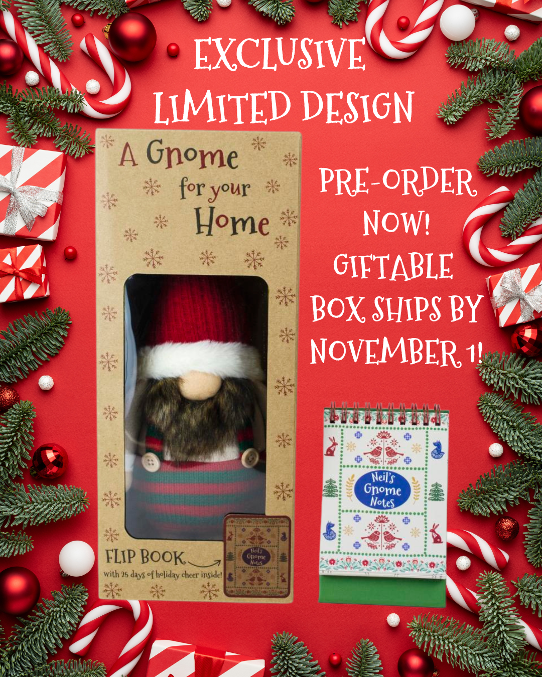 Neil the Gnome Advent Christmas Countdown Gift Set