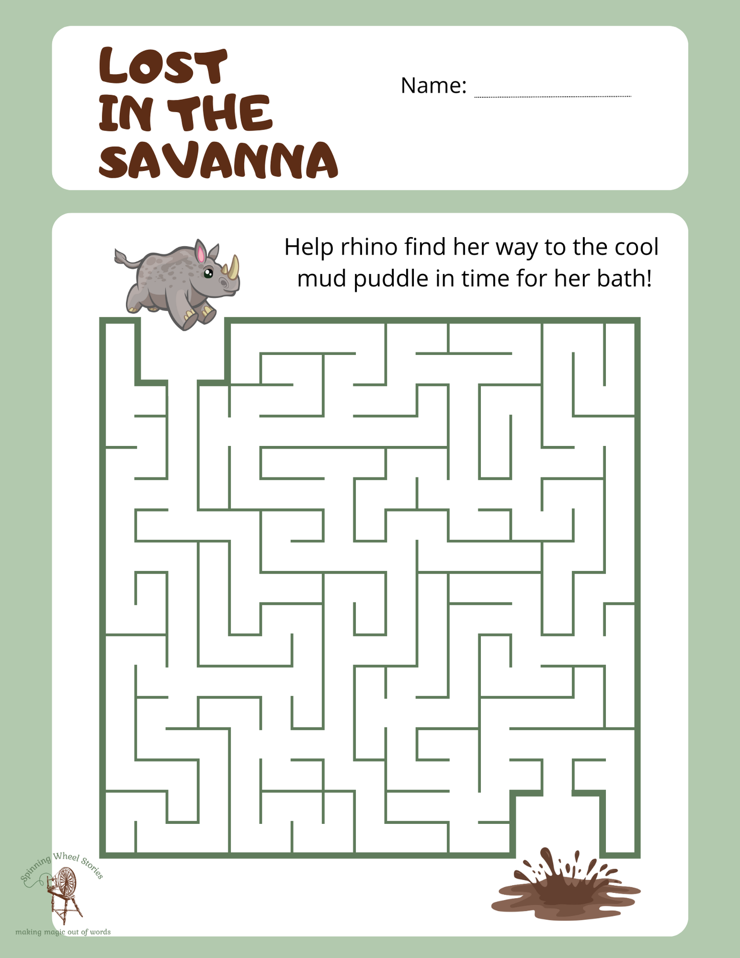 Savanna Activity Packet