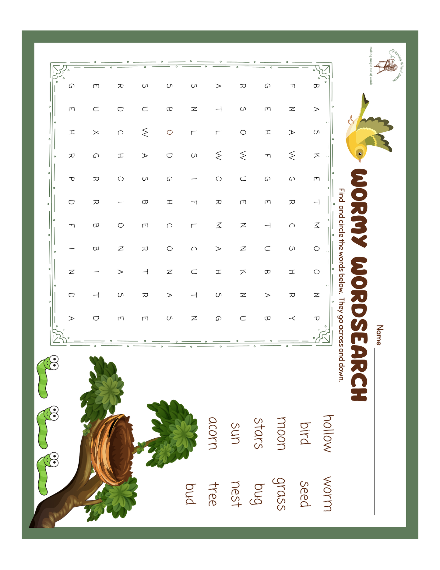 Tree and Bird Activity Packet